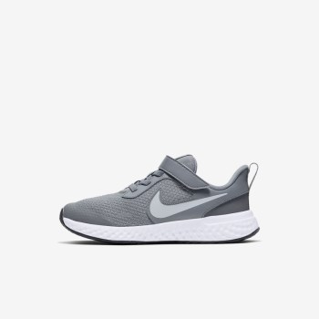 Nike Revolution 5 - Fiatalabb Gyerek Futócipő - Szürke/Sötét Szürke/Platina